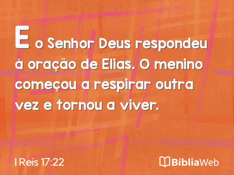 I Reis 17:22 em imagem para compartilhar