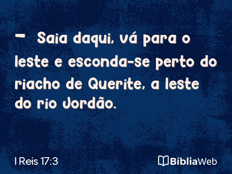 I Reis 17:3 em imagem para compartilhar
