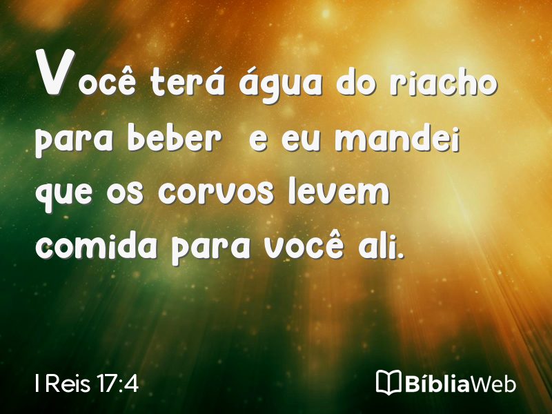 I Reis 17:4 em imagem para compartilhar