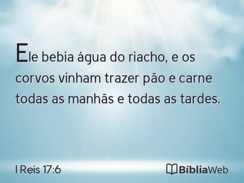I Reis 17:6 em imagem para compartilhar
