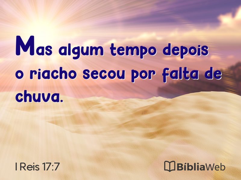I Reis 17:7 em imagem para compartilhar