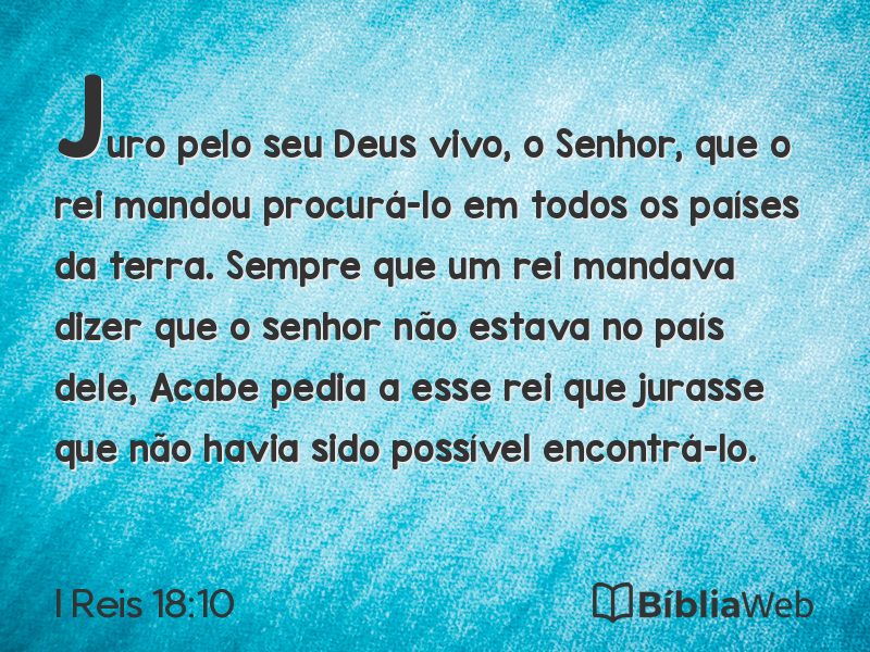 I Reis 18:10 em imagem para compartilhar