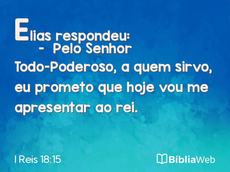 I Reis 18:15 em imagem para compartilhar
