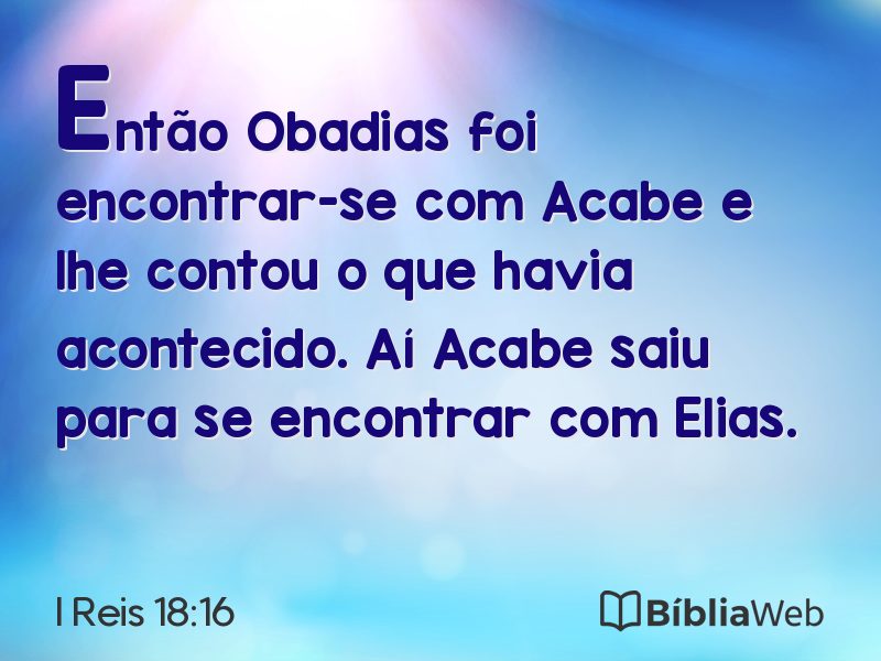 I Reis 18:16 em imagem para compartilhar