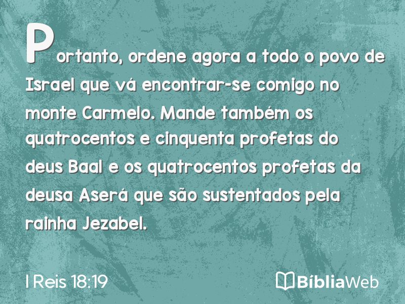 I Reis 18:19 em imagem para compartilhar