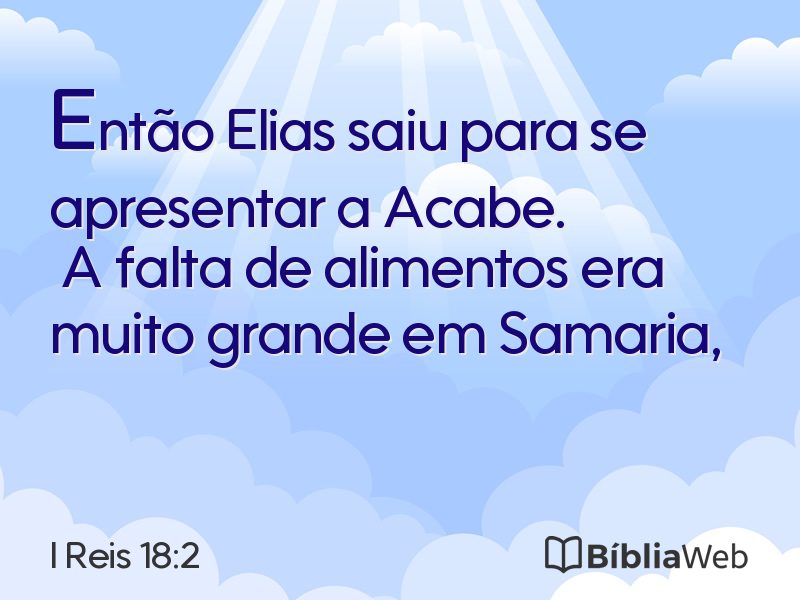 I Reis 18:2 em imagem para compartilhar