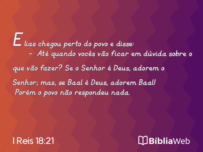 I Reis 18:21 em imagem para compartilhar