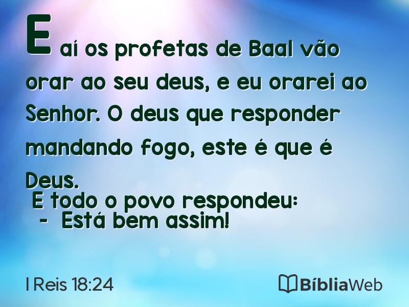 I Reis 18:24 em imagem para compartilhar