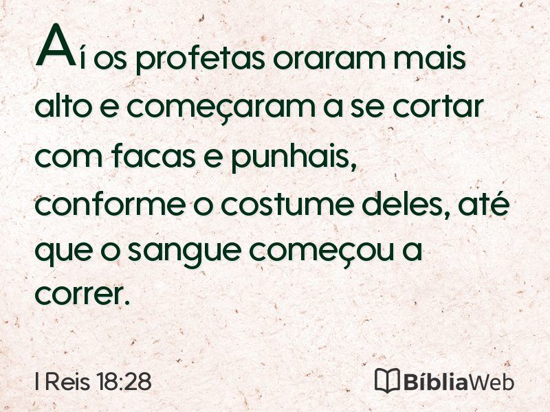 I Reis 18:28 em imagem para compartilhar