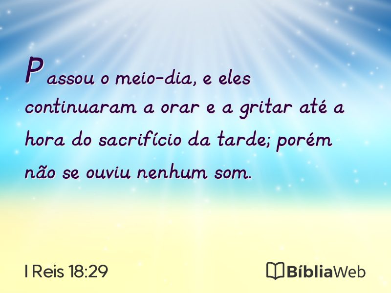 I Reis 18:29 em imagem para compartilhar