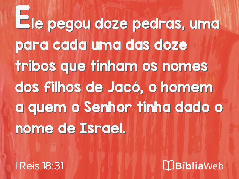 I Reis 18:31 em imagem para compartilhar