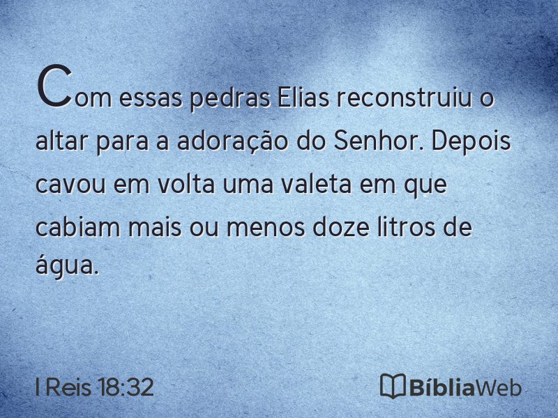 I Reis 18:32 em imagem para compartilhar