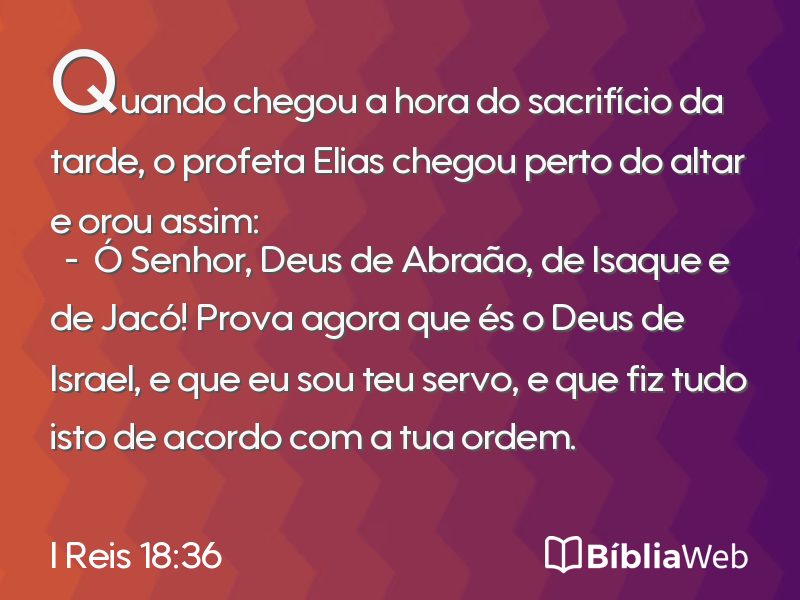 I Reis 18:36 em imagem para compartilhar