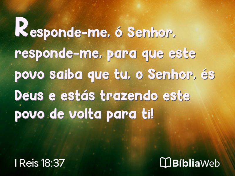 I Reis 18:37 em imagem para compartilhar