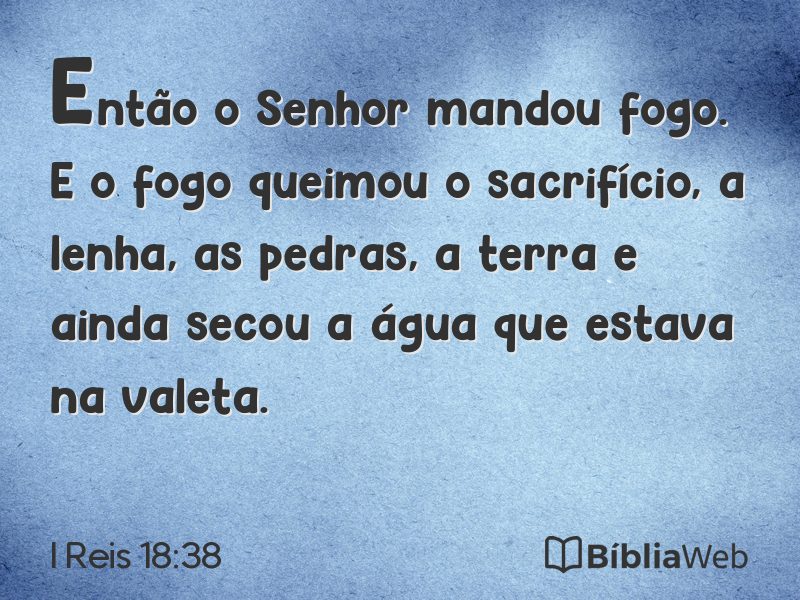 I Reis 18:38 em imagem para compartilhar