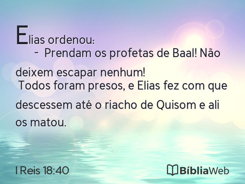 I Reis 18:40 em imagem para compartilhar
