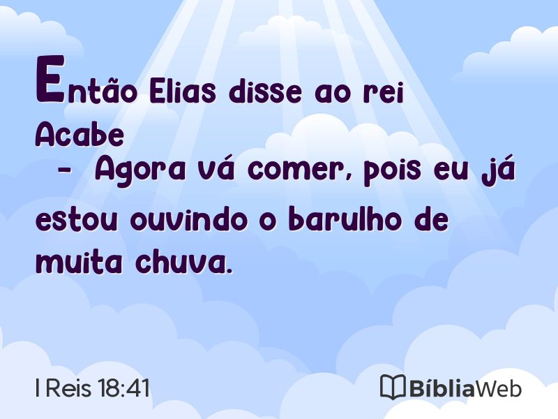 I Reis 18:41 em imagem para compartilhar