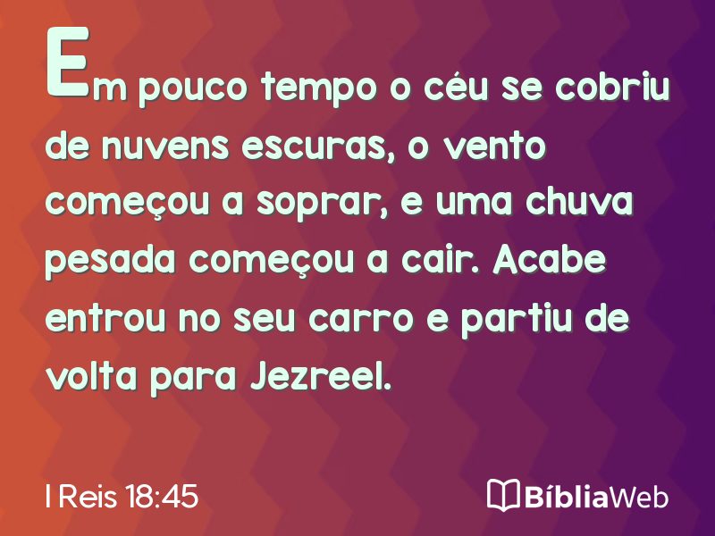 I Reis 18:45 em imagem para compartilhar
