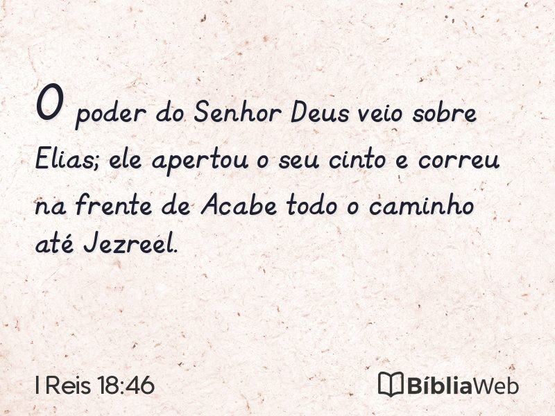 I Reis 18:46 em imagem para compartilhar