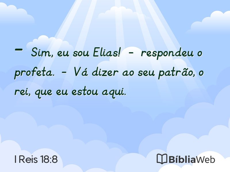 I Reis 18:8 em imagem para compartilhar