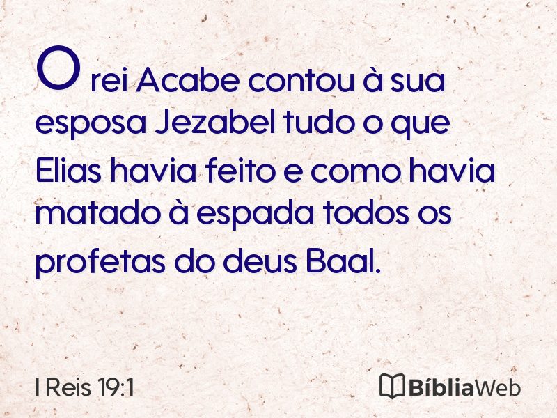 I Reis 19:1 em imagem para compartilhar