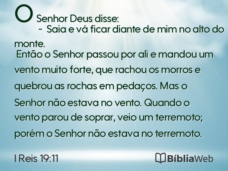 I Reis 19:11 em imagem para compartilhar