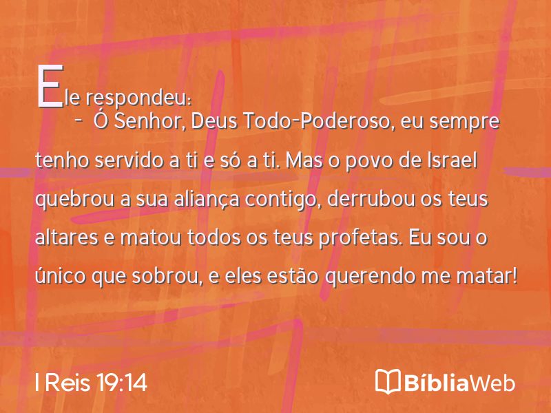 I Reis 19:14 em imagem para compartilhar