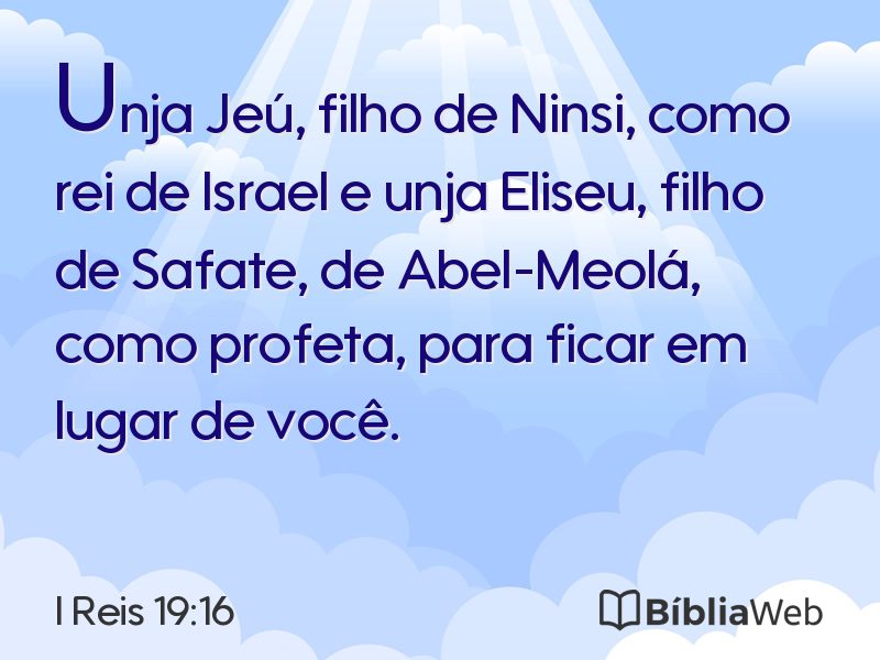 I Reis 19:16 em imagem para compartilhar