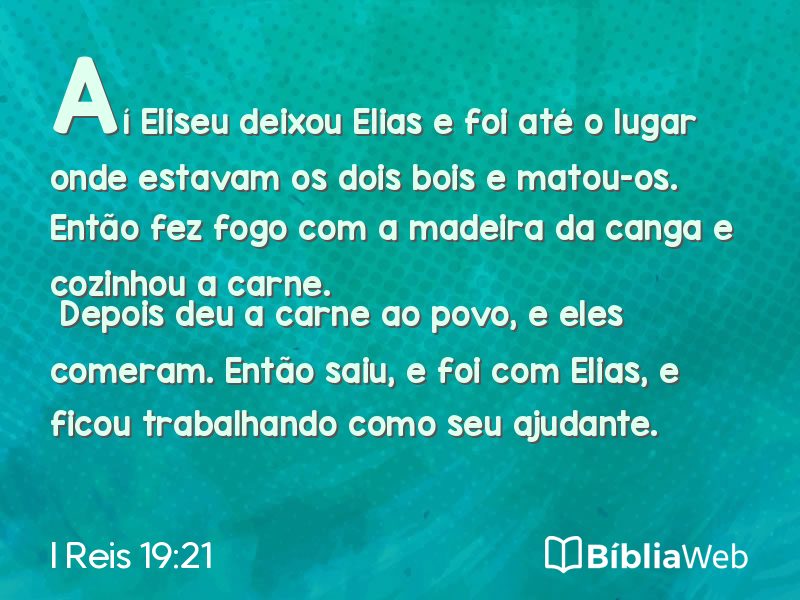 I Reis 19:21 em imagem para compartilhar