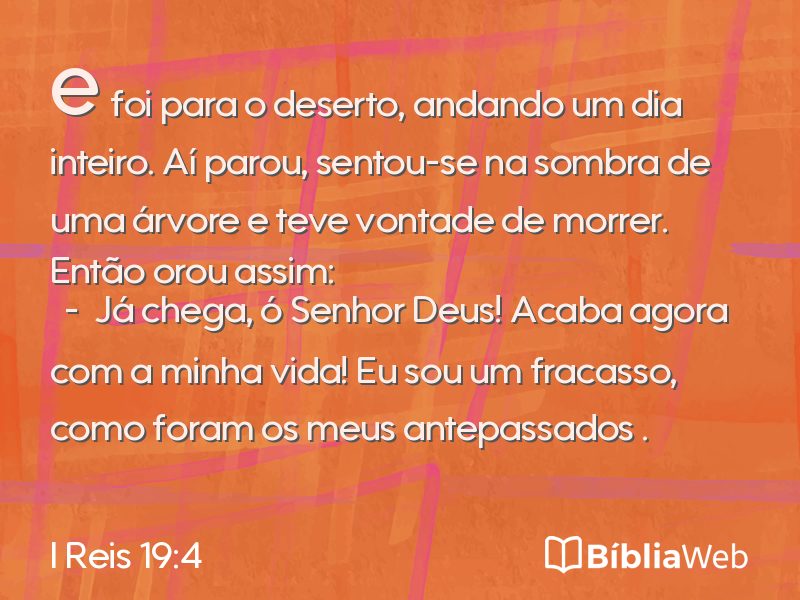I Reis 19:4 em imagem para compartilhar