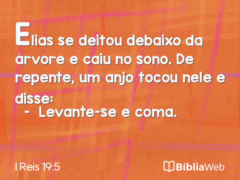 I Reis 19:5 em imagem para compartilhar