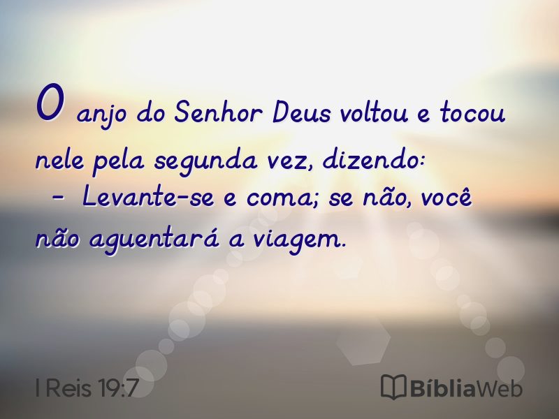 I Reis 19:7 em imagem para compartilhar