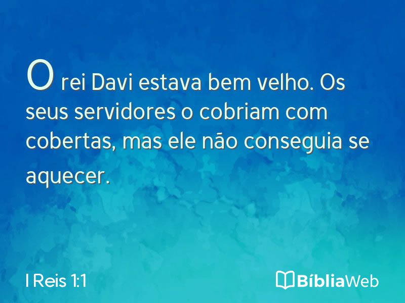 I Reis 1:1 em imagem para compartilhar