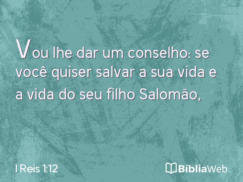 I Reis 1:12 em imagem para compartilhar