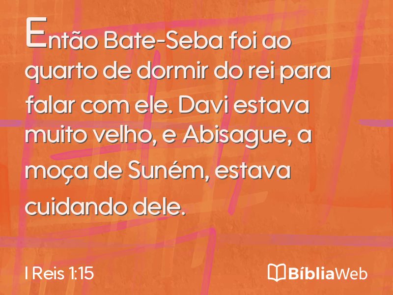 I Reis 1:15 em imagem para compartilhar