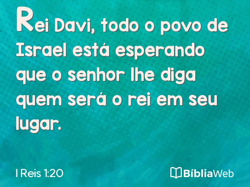 I Reis 1:20 em imagem para compartilhar