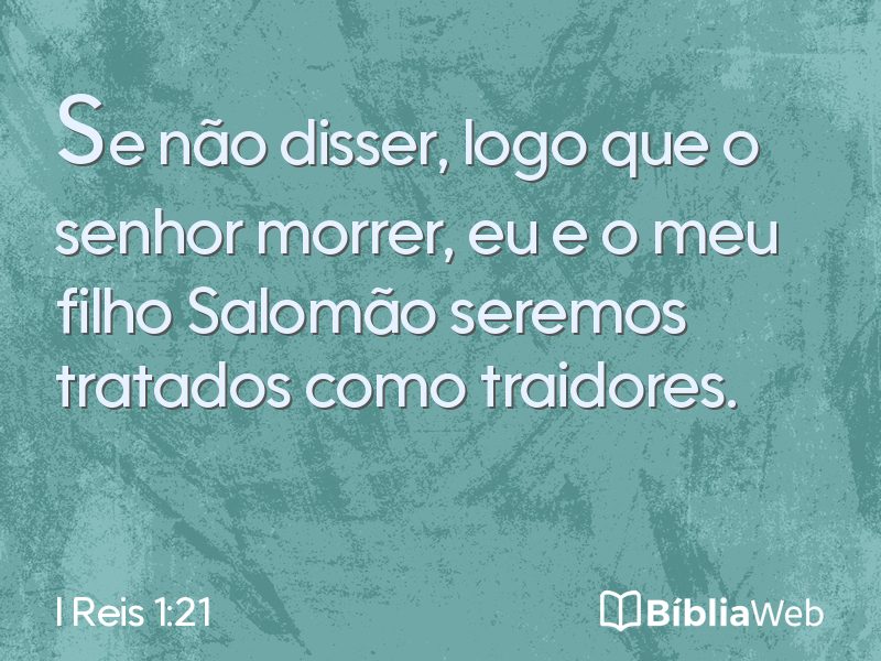 I Reis 1:21 em imagem para compartilhar