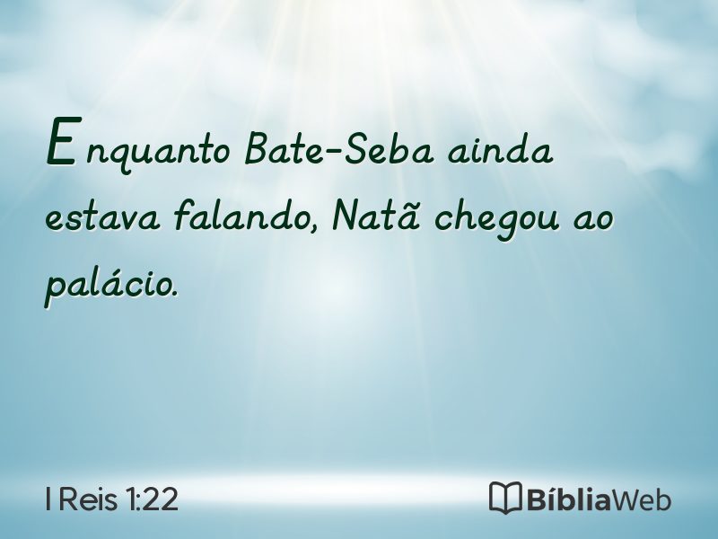 I Reis 1:22 em imagem para compartilhar