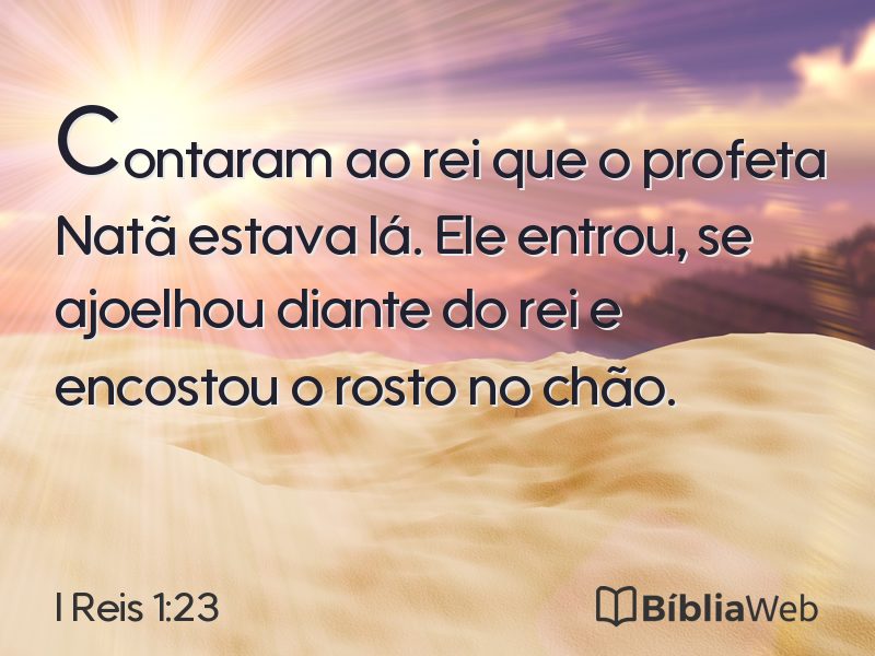 I Reis 1:23 em imagem para compartilhar