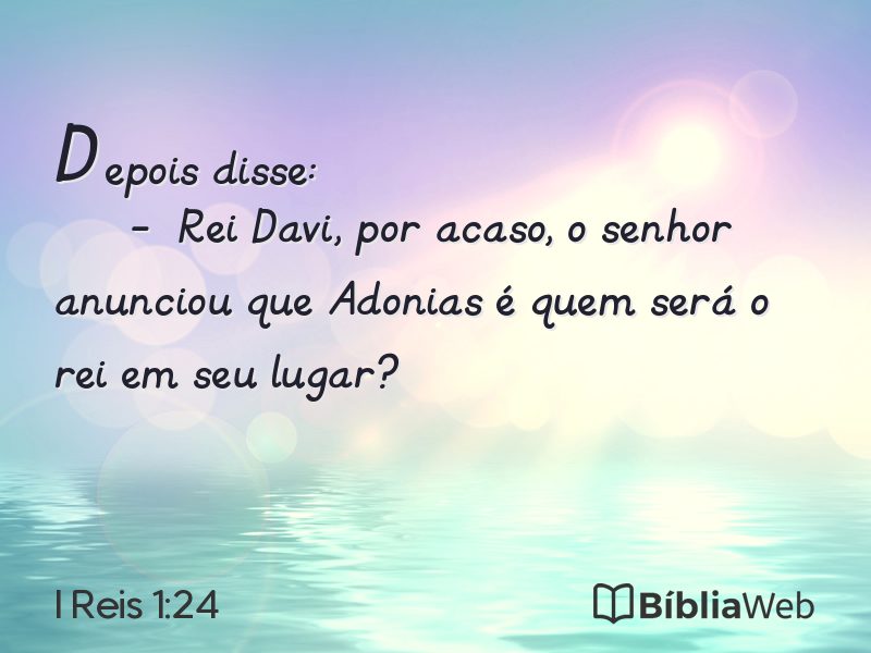 I Reis 1:24 em imagem para compartilhar