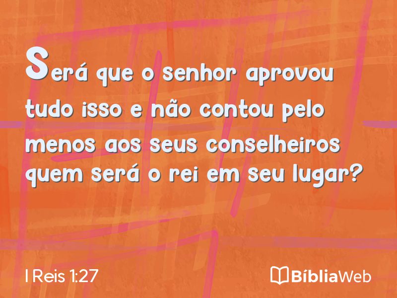 I Reis 1:27 em imagem para compartilhar