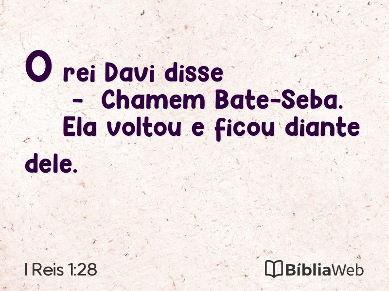 I Reis 1:28 em imagem para compartilhar