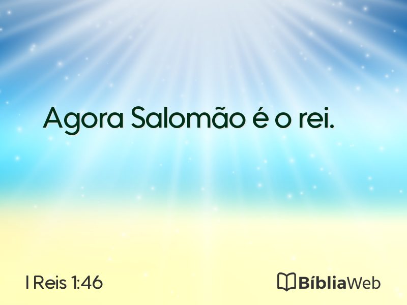 I Reis 1:46 em imagem para compartilhar