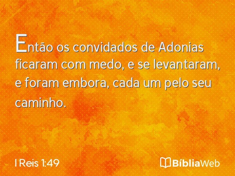 I Reis 1:49 em imagem para compartilhar