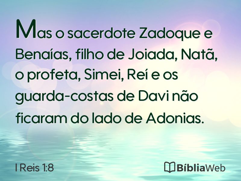 I Reis 1:8 em imagem para compartilhar