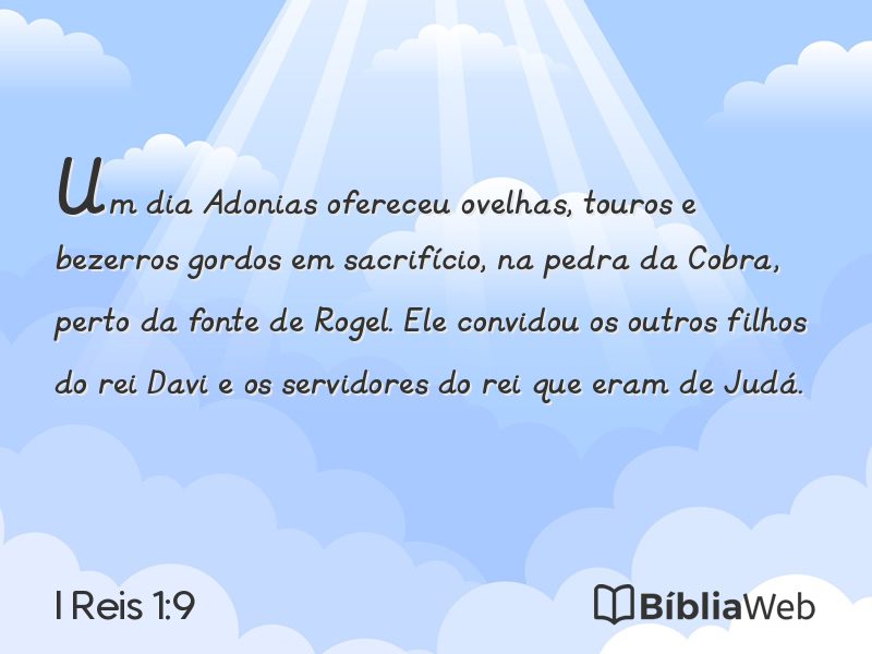 I Reis 1:9 em imagem para compartilhar