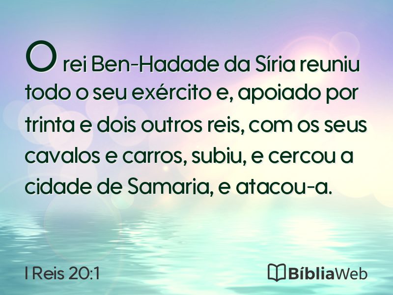 I Reis 20:1 em imagem para compartilhar