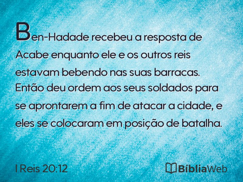 I Reis 20:12 em imagem para compartilhar