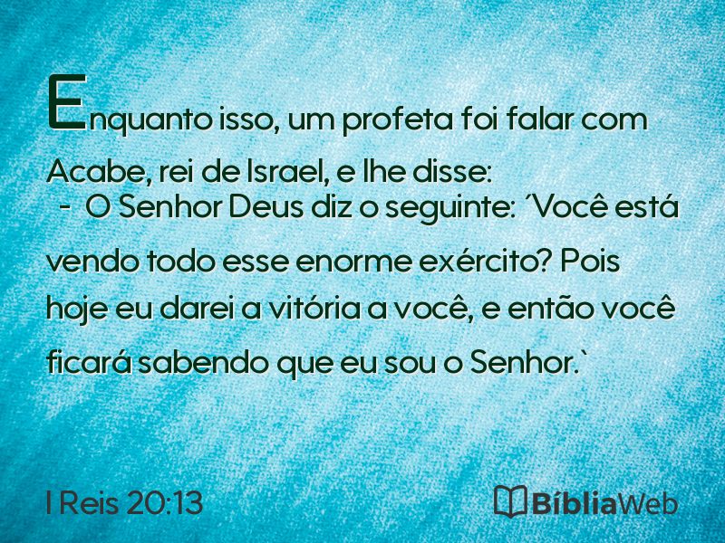 I Reis 20:13 em imagem para compartilhar