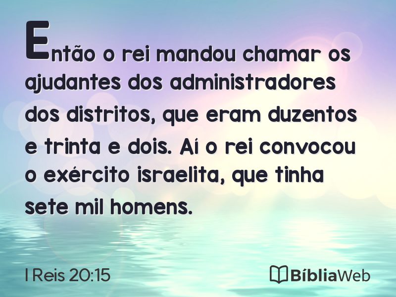 I Reis 20:15 em imagem para compartilhar